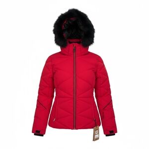 Rossignol Women's Red Ski Jacket with Black Hood